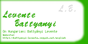 levente battyanyi business card