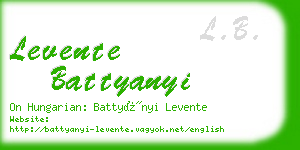 levente battyanyi business card